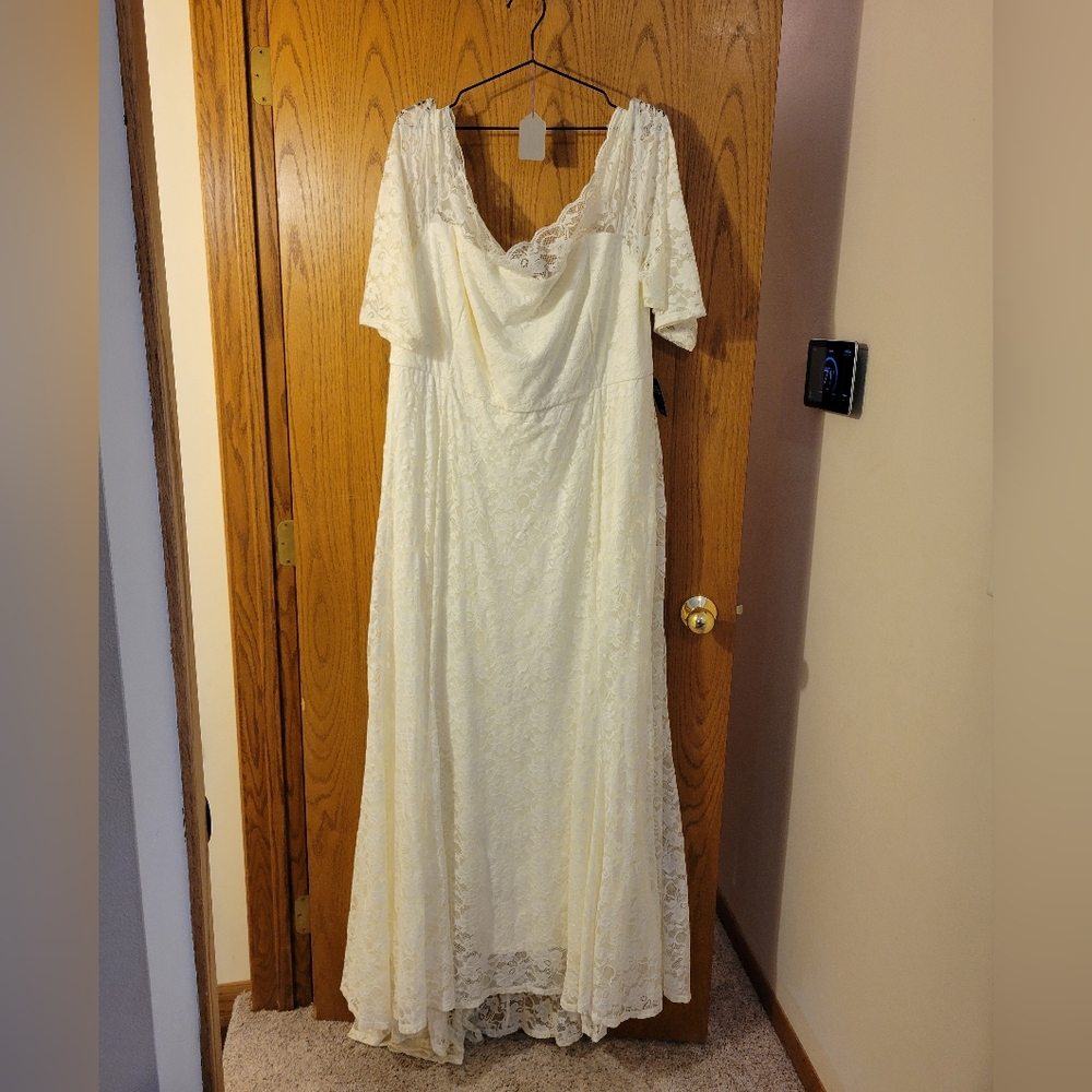 Torrid Cream Lace Wedding Gown